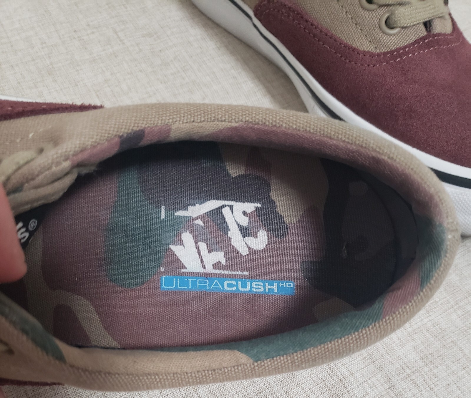 SAOLA Scarpe da skate uomo VANS Authentic Pro taglia 6 5 marrone scamosciato tela rosso marrone