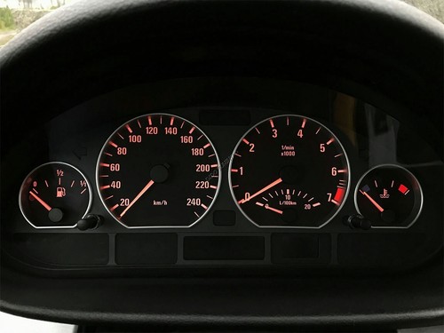 For BMW E46 1998-2005 Brushed aluminum rings for the instrument cluster 4pcs - Picture 8 of 11