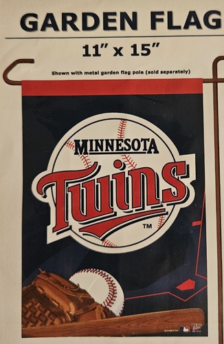 Minnesota Twins MLB Béisbol 11" X 15" Jardín Bandera Nuevo en Paquete NUEVO Wincraft - Imagen 1 de 2