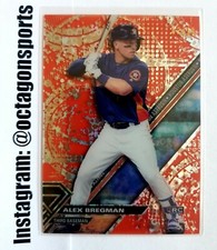 2017 TOPPS HIGH TEK RED ORBIT DIFFRACTOR ALEX BREGMAN RC! 2/10! 1/1! JERSEY #!