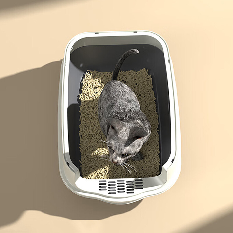 Paws & Claws Cat Litter Box Kit with Scoop Tray Door and Toilet Pad