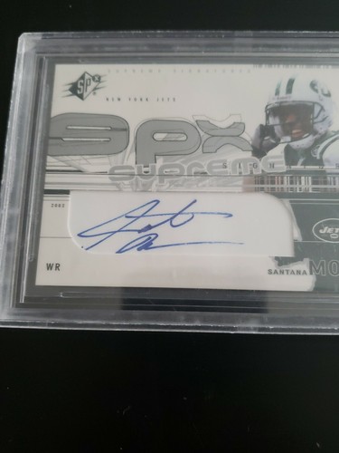 2002 SPX SANTANA MOSS AUTOGRAPH JERSEY #SSSM Supreme graded 9 beckett - Picture 2 of 4