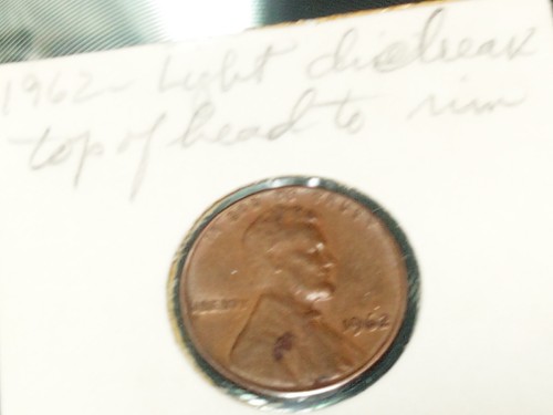 Mint Error Coin 1962 Lincoln Memorial 1c One Cent - Picture 5 of 14