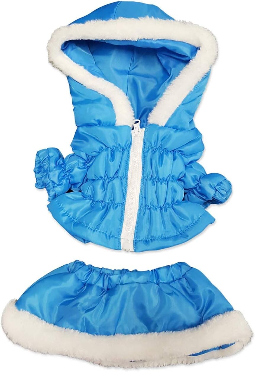 New Blue Parka & Skirt Fits 14-18 Inch Stuffed Animal - Build Bear Clothes