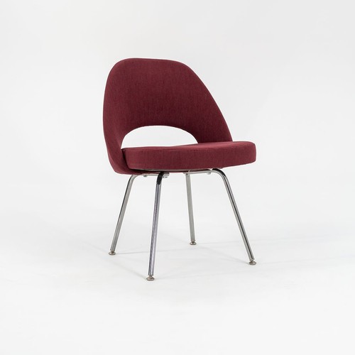 2003 Knoll Saarinen Armless Executive Side Chair in Bordeaux Fabric, Model 72C - Picture 7 of 12