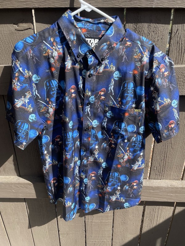 RSVLTS Shirt Men's Medium Star Wars "THE TRILOGY" Kunuflex Stretch