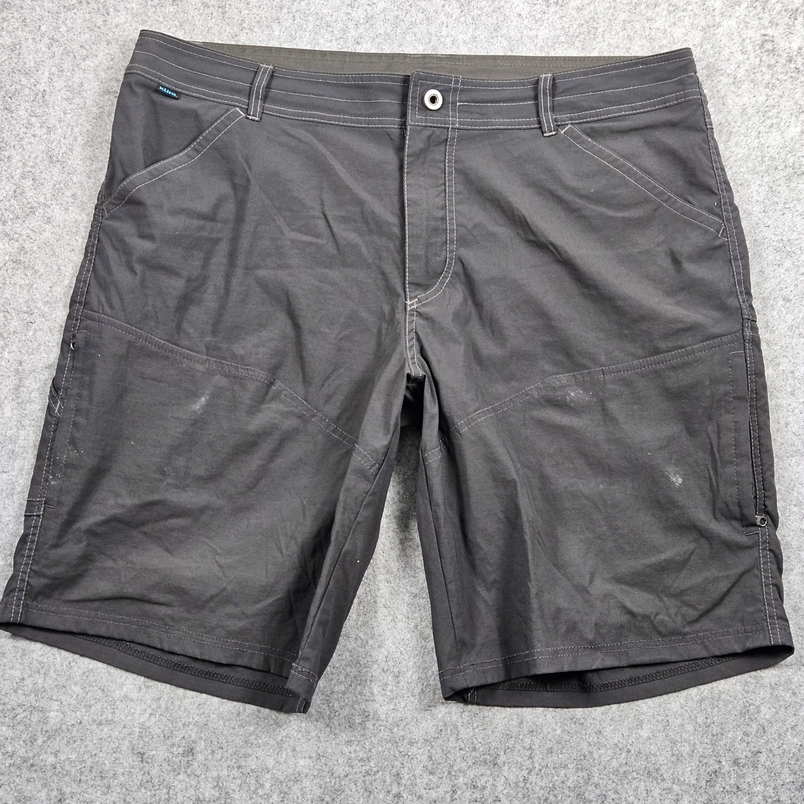 Kuhl Renegade Mens 40 Charcoal Gray Cargo Hiking Shorts Nylon Stretch Outdoor