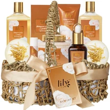 Christmas Gifts for Women - 10-Piece Honey Almond Bath and Body Gift Set for ...