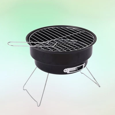Mini barbecue avec grille à charbon pliable portable pour usage extérieur - Photo 1/4