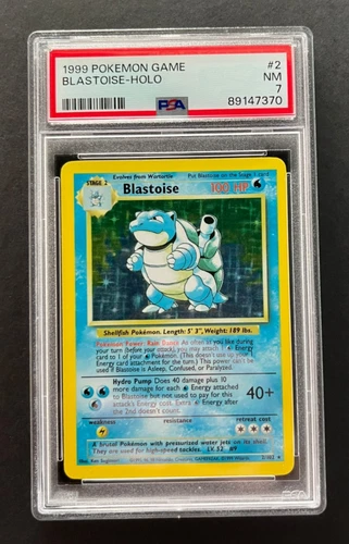 PSA 7 Blastoise Base Set Unlimited 1999 Holo Rare Pokemon Card 2/102 Vintage