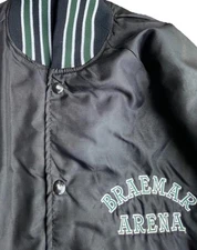 Vintage 80s Braemar Arena Hockey Bomber Jacket Edina, MN Men’s XL USA Made