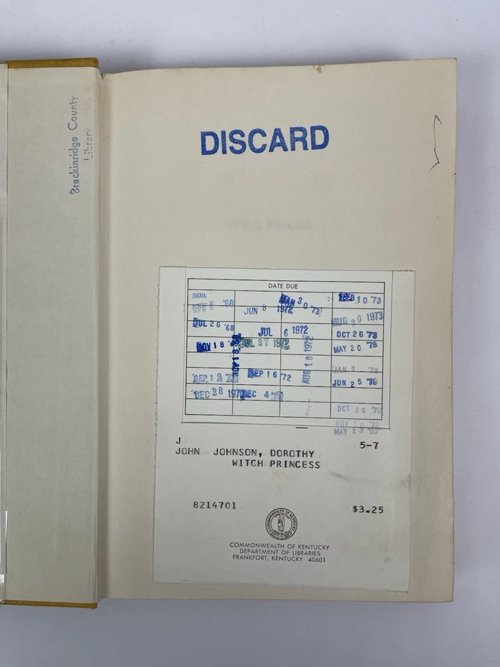 Witch Princess by Dorothy Johnson vintage 1967 First Printing jr fiction history - Image 4 of 4