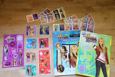 Hannah Montana Miley Cyrus Photo Album Activity Books Poster & Vintage Stickers