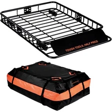 Roof Rack Cargo Basket 200 LBS 51"x36"x5" for SUV Truck with Luggage Bag