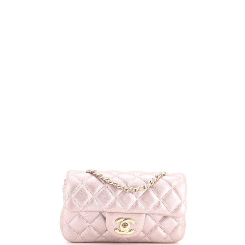 Chanel Classic Single Flap Bag Quilted Metallic Lambskin Mini