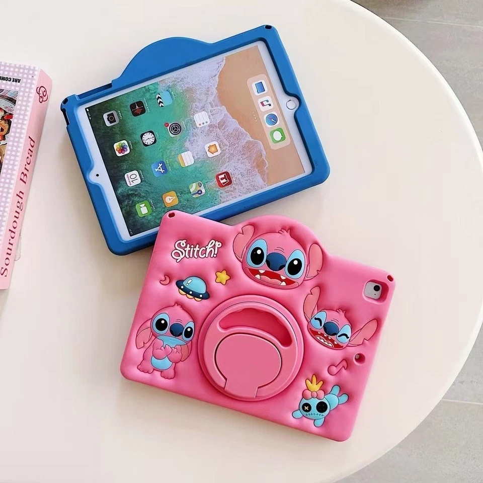 Funda con soporte para niños Air Pro Stitch para iPad 2025 11th A16 10th 10.9" mini 7 6 Foto 4 de 4