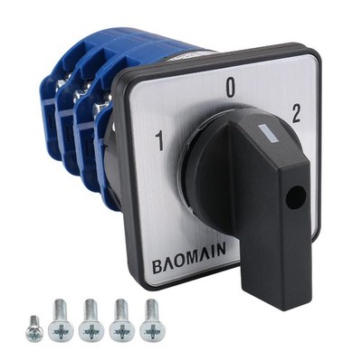 Compact LW28-125/3 Rotary Switch - 125A ON/OFF/ON for Reliable Circuit Control