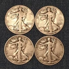 Walking Liberty Half Dollars - 4 silver coins