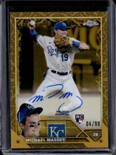 2023 Topps Gilded Michael Massey Chrome Gold Etch Auto RC #/99 Royals