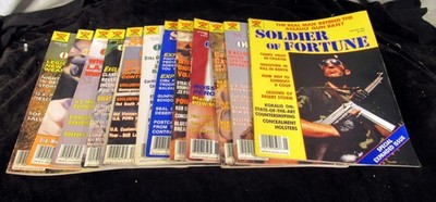 LOT OF 12 SOLDIER OF FORTUNE VINTAGE 1992 MAGAZINES - MAGAZINES