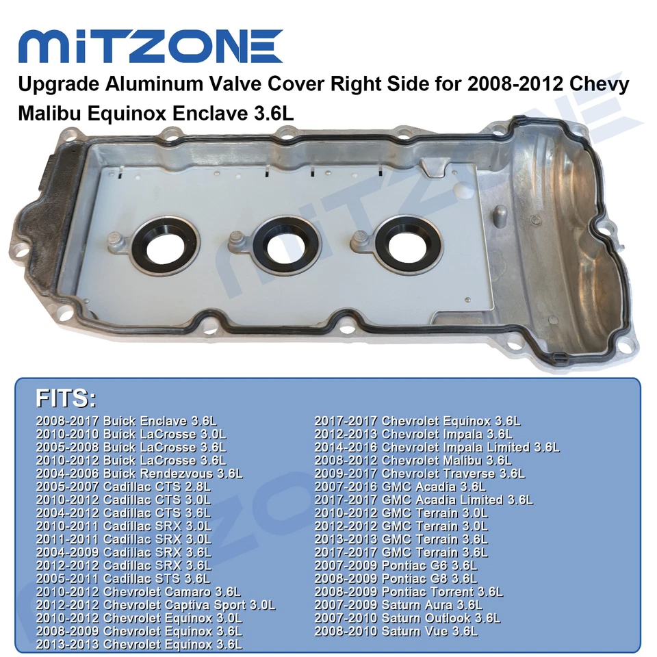 Cubierta de válvula de actualización lado derecho para Chevy Malibu Equinox Enclave 2008-2012 3,6 L🚗 Foto 3 de 4