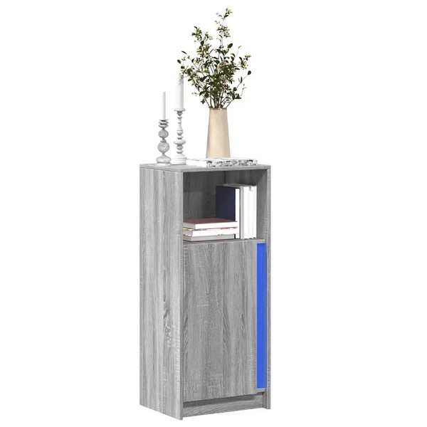 Sideboard Mit Led-Beleuchtung Grau Sonoma 42,5X34X100 Cm Holzwerkstoff-image