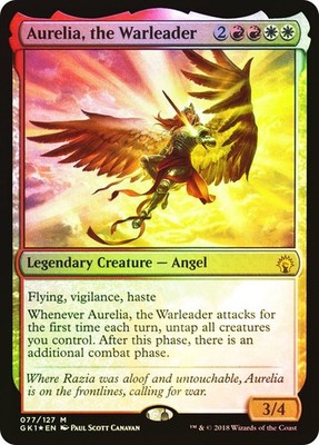 MTG FOIL Aurelia, the Warleader  - Guild Kit - Guilds of Ravnica #077