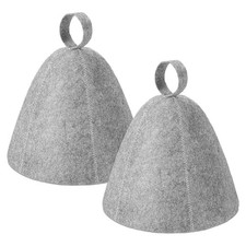 2 Pack Sauna Hat for Men Women, Head Protection Wool Felt One Size, Grey