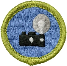 BSA PHOTOGRAPHY MERIT BADGE CURRENT DESIGN TYPE L SINCE 1910 BACK