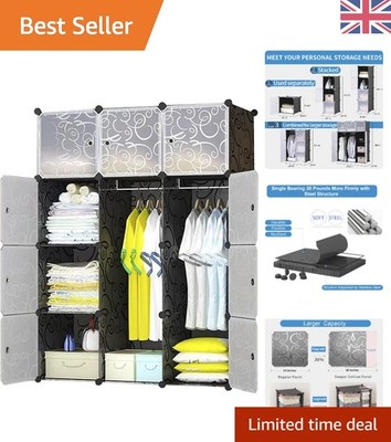 Platzsparender 12 Würfel Kleider Organizer - Tieferes Design für effiziente Aufbewahrung