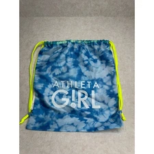 ATHLETA GIRL Blue Tie Dye Drawstring Cinch Backpack Bag Girls Gym Sport Travel