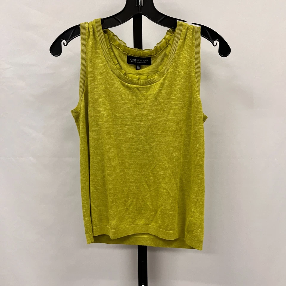 Conjunto doble de cárdigan y concha verde Jones New York para mujer talla mediana pequeña Foto 4 de 4