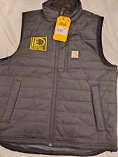 COMPANY LOGO Mens Carhartt Rain Defender Lightweight Insulated Vest Size Medium
