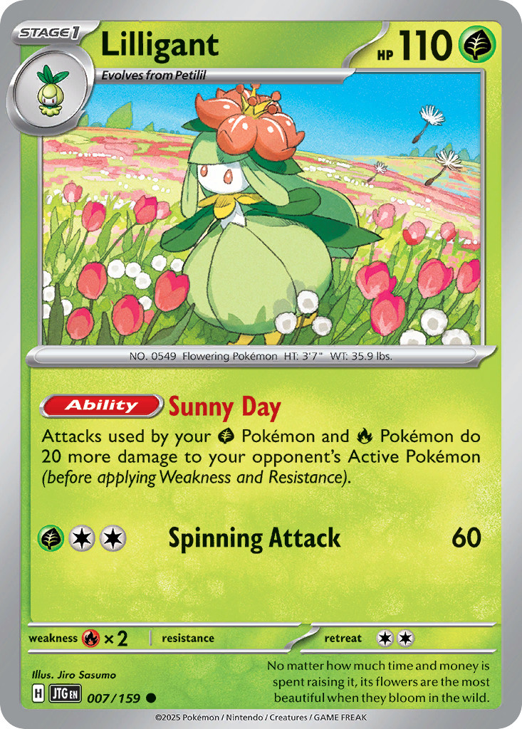 Lilligant 7/159 Journey Together Common Reverse Holo Near Mint Pokemon