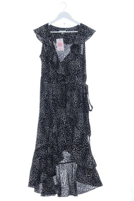 MAXSTUDIO Wickelkleid Damen Kleid Gr. DE 36 schwarz-weiß Casual-Look