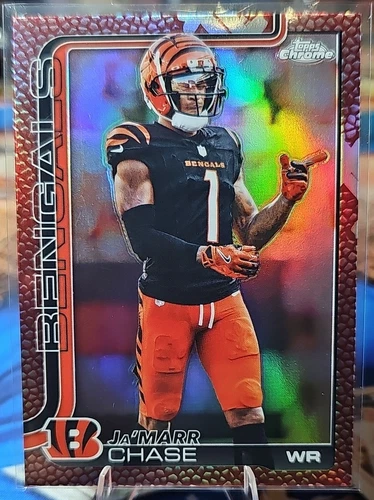 2025 Topps Chrome  Ja'Marr Chase #58 Cincinnati Bengals Leather Refractor