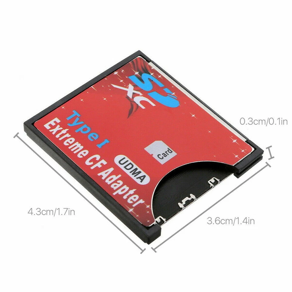 CompactFlash Card Type I Extreme CF Adapter SD SDHC Support SD3.0 tarjetas de memoria - Imagen 4 de 4