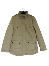 Maine New England Short Quilted Jacket Taupe Size Uk 14 Dh100 Hh 12