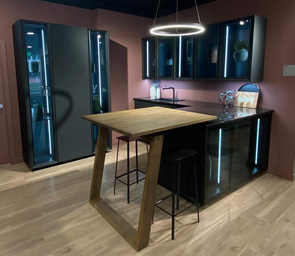 3832650 Ex Display Nolte P14 Plus Black Soft Matt Kitchenette Coffee  Station