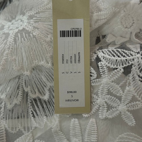 BHLDN Anthropologie Women’s 3D Floral Lace High-Neck Back-Bow Mini Dress Sz S - Picture 9 of 11