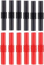 12Pcs Insulated 4Mm Banana Plug Coupler Female to Female Banana Socket Jack Conn
