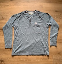 Vanlens Long Sleeve Henley XXL Blue Cat 2 Flame Resistant Pocket 2XL