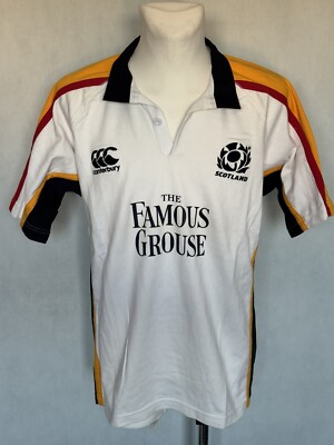Scotland 2006 white the famous grouse Rugby shirt jersey size L
