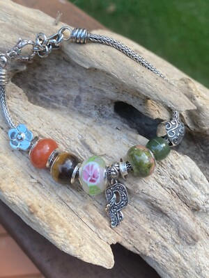 Samuel B Behnam BJC Charm Bracelet And 7 BJC Charms One Is 18k Gold