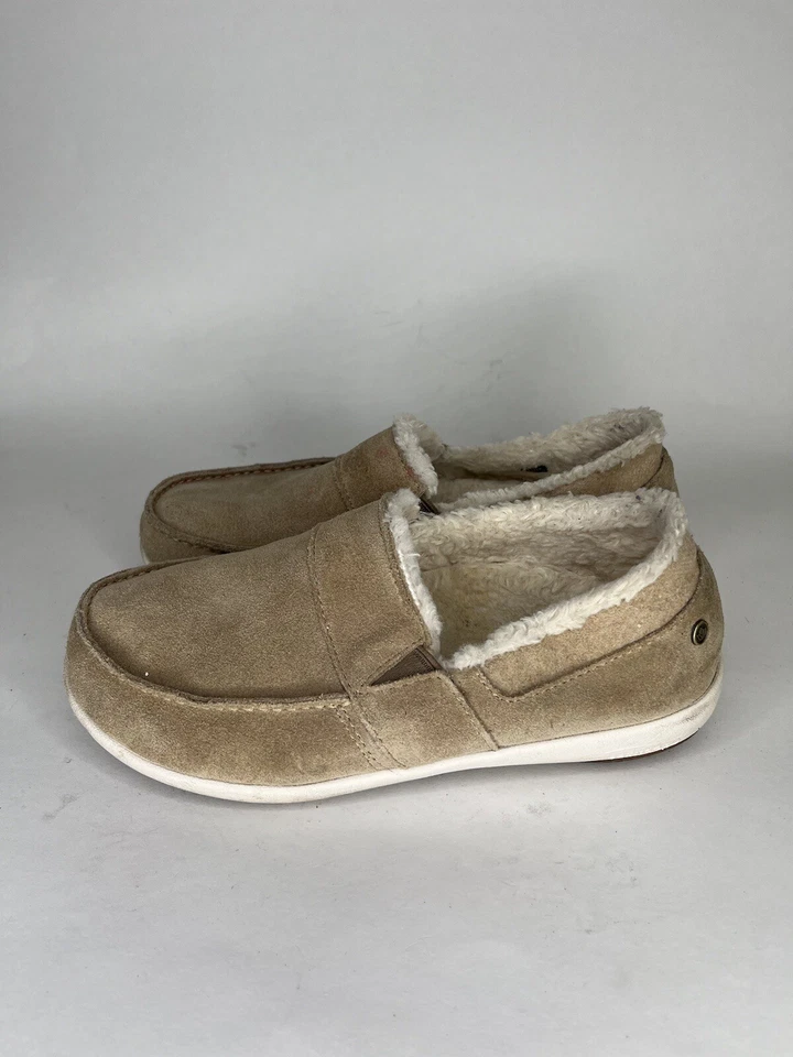 Spenco Zapatillas Mocasines Mujer Talla 36 EE. UU. 6 Sin Cordones Beige Gamuza Superior  Foto 3 de 4