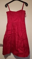 MONSOON CERISE PINK SILK PARTY EVENING OCCASION SHORT DRESS UK 10