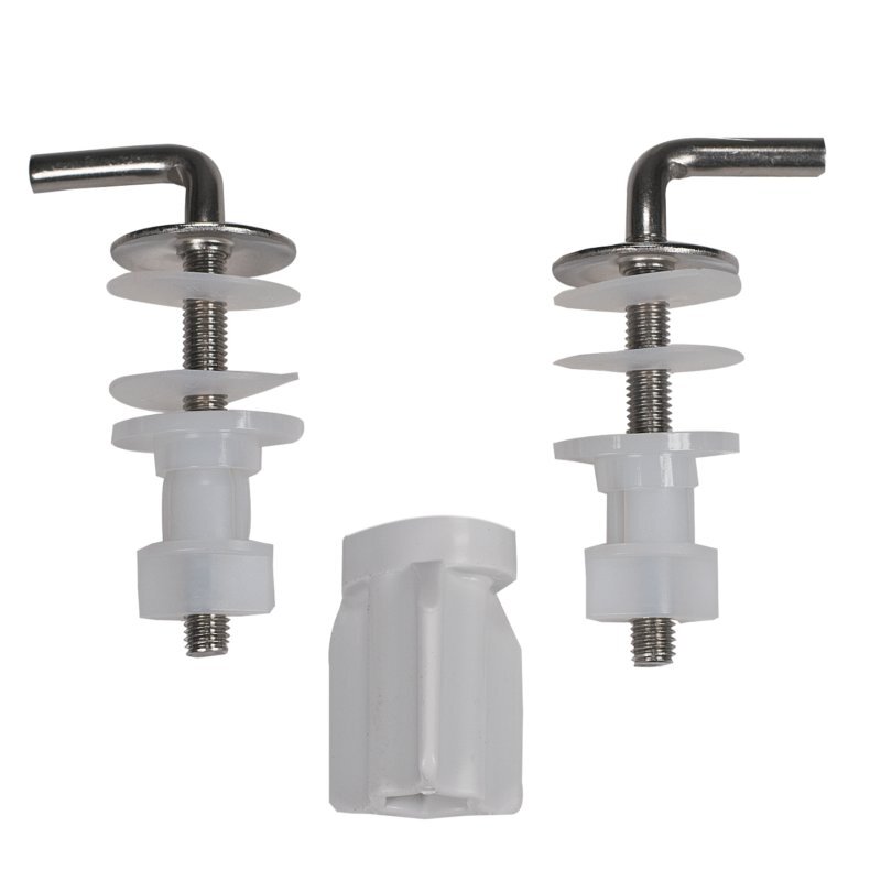 WC Befestigungsset Für Wandhängende Toiletten - Schwarz, Komplett Mit Zubehör