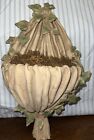 Vintage Stone Garden Fabric & Ivy Wall Pocket Made in Usa