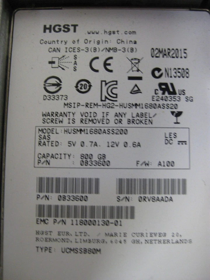 EMC Isilon 118000130-03 800GB SAS SSD Drive 0B33600 403-0156-01 X410 X210 X400 - Image 4 of 4