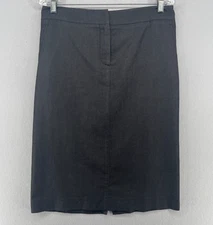 NARCISO RODRIGUEZ Skirt 8 Wool Cotton Pencil Straight Knee Length Gray Italy